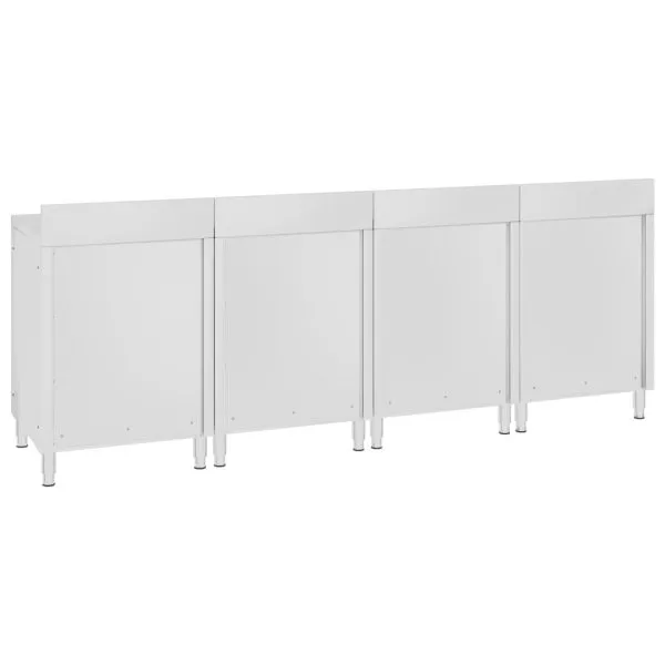 Dulap comercial blat de lucru 240x60x96 cm, oțel inoxidabil