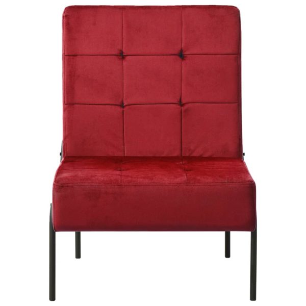 Scaun de relaxare, 65x79x87 cm, roșu vin, catifea