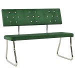 Bancă, verde închis, 110 cm, catifea