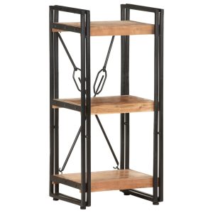 Bibliotecă cu 3 rafturi, 40x30x80 cm, lemn masiv de acacia