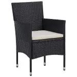 Set mobilier de grădină, 3 piese, poliratan