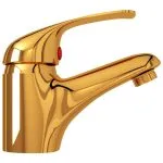 Baterie mixer de chiuvetă, auriu, 13×10 cm