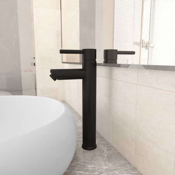 Baterie mixer de baie, negru, 12×30 cm