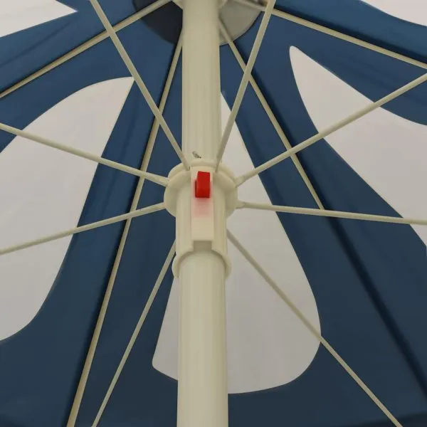 Umbrelă de soare de grădină, stâlp din oțel, albastru, 180 cm