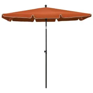 Umbrelă de grădină cu stâlp, cărămiziu, 210×140 cm