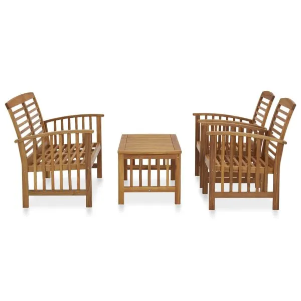 Set mobilier de grădină, 4 piese, lemn masiv de acacia