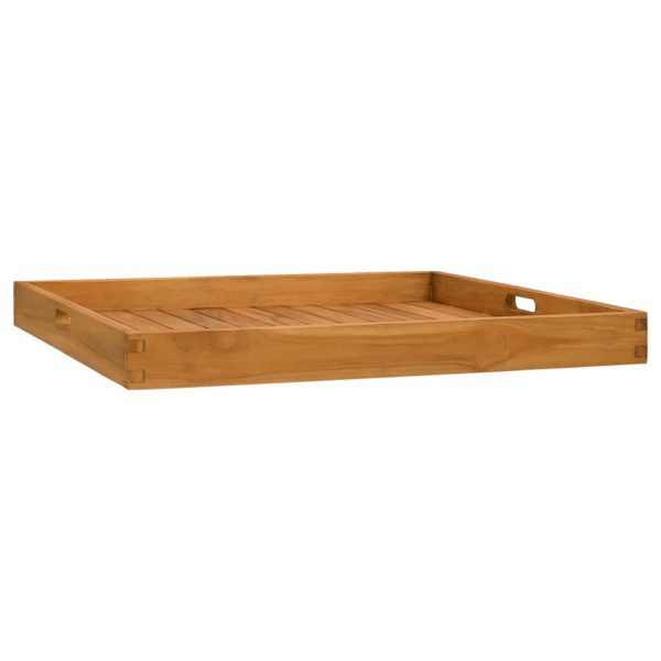 Tavă pentru servit, 70×70 cm, lemn masiv de tec