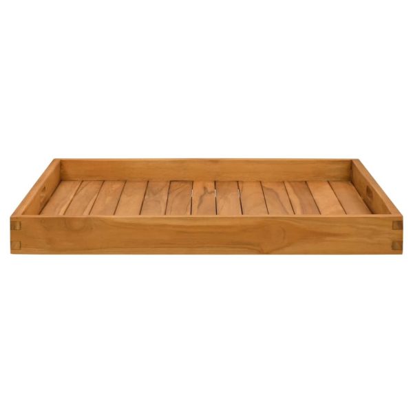 Tavă pentru servit, 70×70 cm, lemn masiv de tec