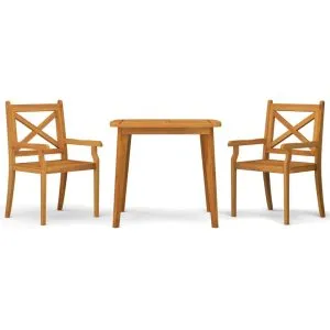 Set mobilier de grădină, 3 piese, lemn masiv de acacia