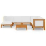 Set mobilier grădină cu perne, 8 piese, lemn masiv acacia