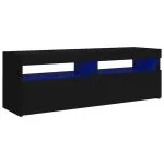 Comodă TV cu lumini LED, negru, 120x35x40 cm