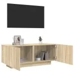 Comodă TV, stejar sonoma, 100x35x40 cm, lemn prelucrat