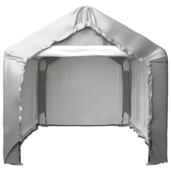 Cort de depozitare, gri, 180×180 cm, oțel galvanizat