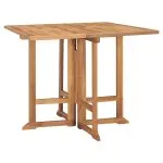 Set mobilier de exterior pliabil, 5 piese, lemn masiv de tec
