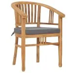 Set mobilier de grădină cu perne, 5 piese, lemn masiv de tec