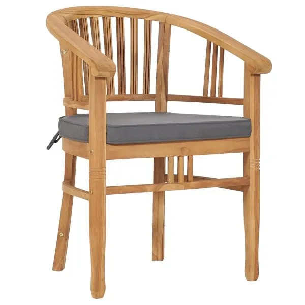Set mobilier de grădină cu perne, 5 piese, lemn masiv de tec