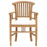 Set mobilier de grădină cu perne, 5 piese, lemn masiv de tec