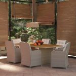 Set mobilier de grădină, 7 piese, poliratan
