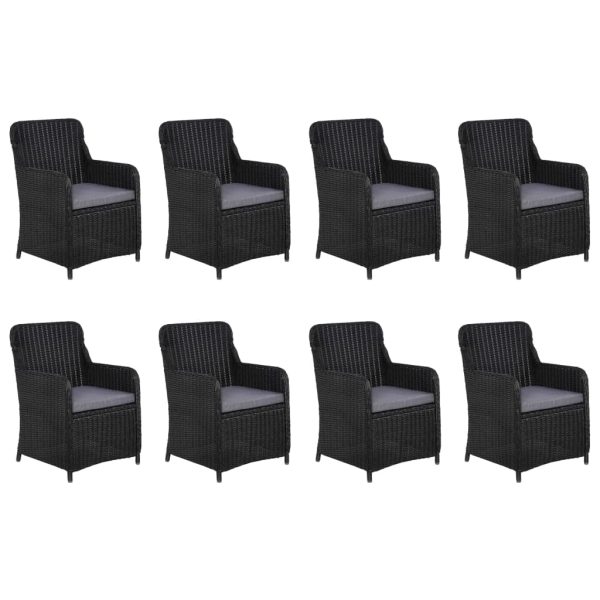 Set mobilier de grădină, 9 piese, poliratan