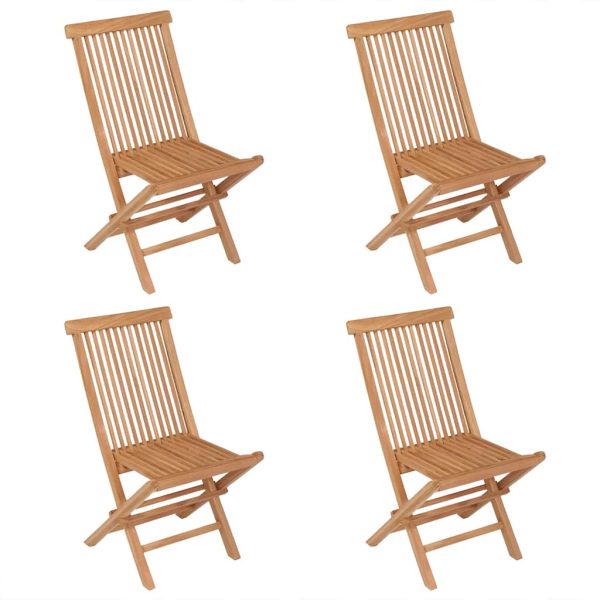 Set mobilier de grădină, 5 piese, lemn masiv de tec