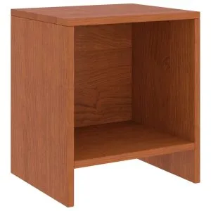 Noptiere, 2 buc., maro miere, 35 x 30 x 40 cm, lemn masiv pin