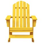 Scaun balansoar de grădină Adirondack galben lemn masiv brad