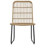 Set mobilier de exterior, 5 piese, poliratan și sticlă