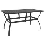 Set mobilier de grădină, 7 piese, textilenă și oțel