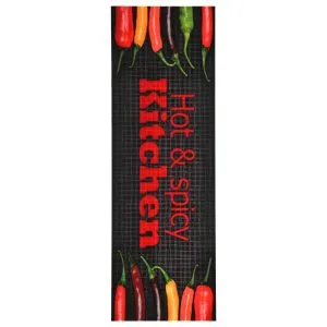 Covoraș bucătărie, imprimeu Hot & Spicy, 60×300 cm, lavabil