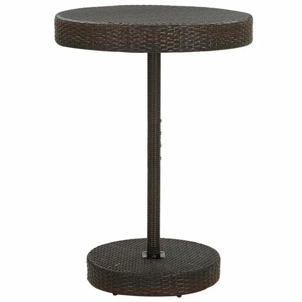 Set mobilier bar de grădină, 5 piese, maro, poliratan