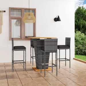 Set mobilier bar de grădină cu perne
