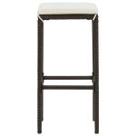 Set mobilier bar de grădină cu perne, 4 piese, maro