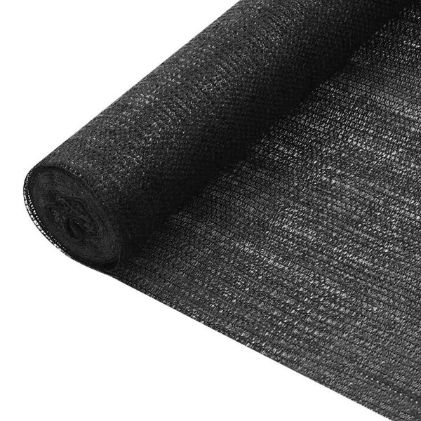 Plasă protecție intimitate, negru, 1×10 m, HDPE, 75 g/m²