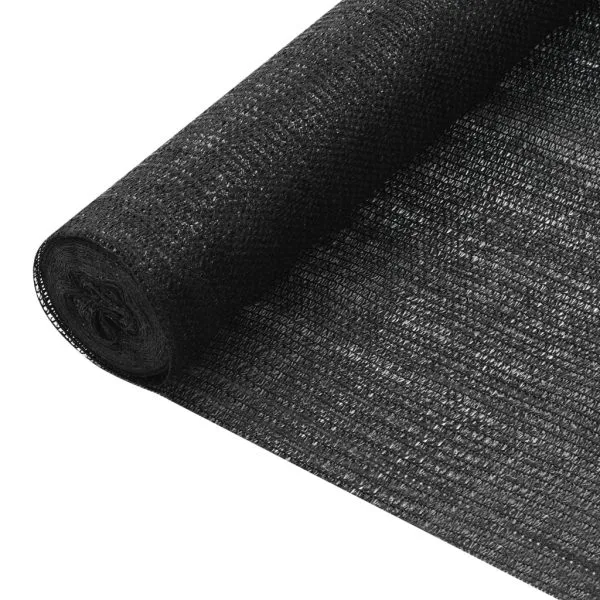 Plasă protecție intimitate, negru, 3,6×10 m, HDPE, 75 g/m²