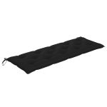 Bancă de grădină stivuibilă cu pernă, 159 cm, lemn masiv tec