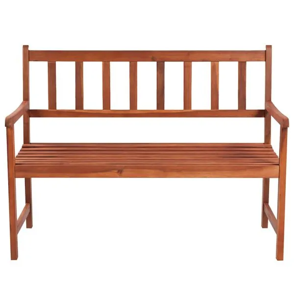 Bancă de grădină cu pernă, 120 cm, lemn masiv de acacia