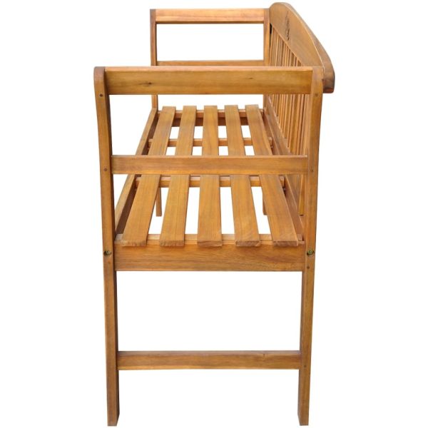 Bancă de grădină cu pernă, 157 cm, lemn masiv de acacia