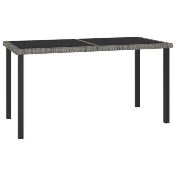 Set mobilier de grădină, 7 piese, gri, poliratan