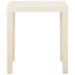 Masă de grădină, alb, 79x65x72 cm, plastic