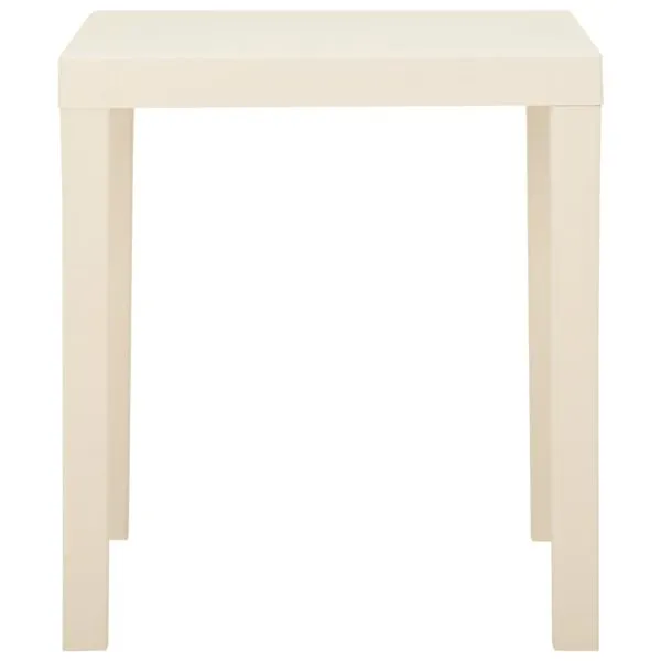 Masă de grădină, alb, 79x65x72 cm, plastic