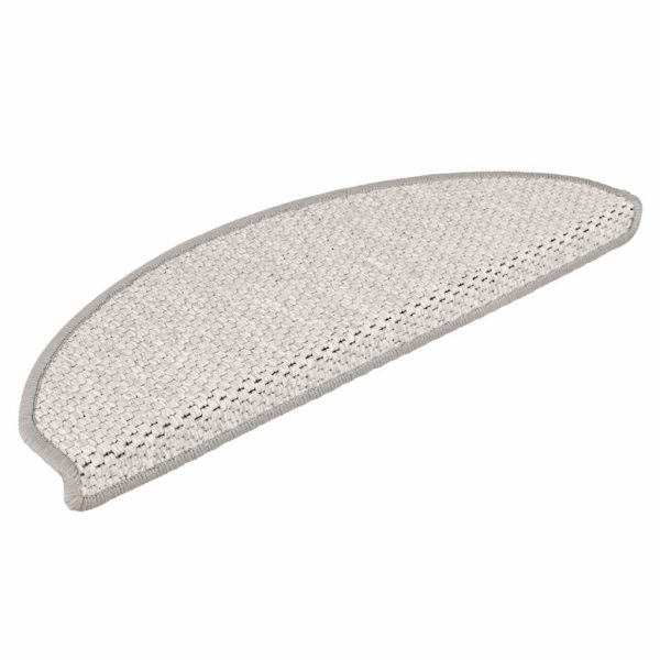 Covoraș scări autoadeziv 15 buc platină 65x21x4 cm aspect sisal