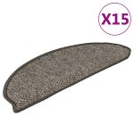 Covorașe autoadezive de scări 15 buc. maro bej 65x21x4cm sisal