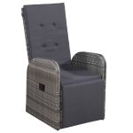 Set de masă pentru grădină, 5 piese, gri