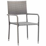 Set mobilier pentru grădină, 5 piese, gri