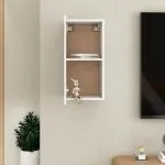 Comodă TV, alb, 30,5x30x60 cm, lemn prelucrat