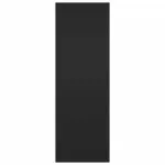 Comode TV, 2 buc., negru, 30,5x30x90 cm, lemn prelucrat