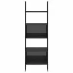 Bibliotecă, gri extralucios, 60x35x180 cm, lemn prelucrat