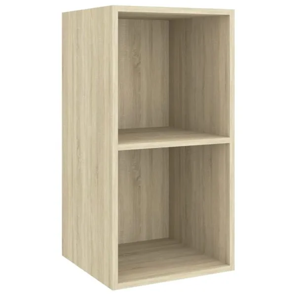 Dulap TV montat pe perete, stejar Sonoma, 37x37x72 cm, PAL