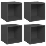 Comode TV, 4 buc., gri, 37x35x37 cm, PAL