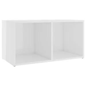 Comodă TV, alb extralucios, 72x35x36,5 cm, PAL